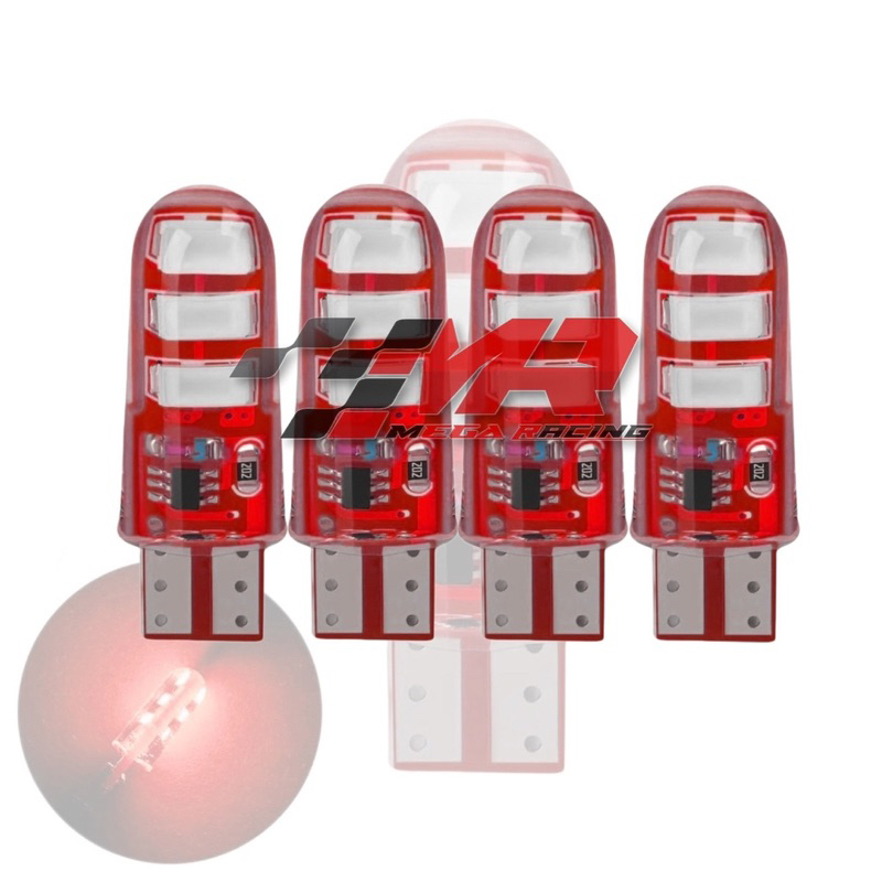 4 PCS Lampu Sen Jelly Kedip LED T10 6 Mata / Paket Bohlam Lampu Sein Variasi Sepeda Motor SEN Jelly 