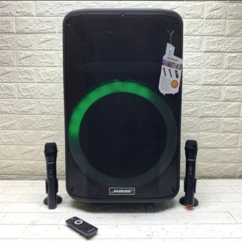 Box Speaker Portable 8 Inch Noise 2 Mik Wireless Bluetooth Usb Radio