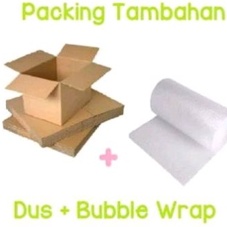 

packing dus + bubble wrap