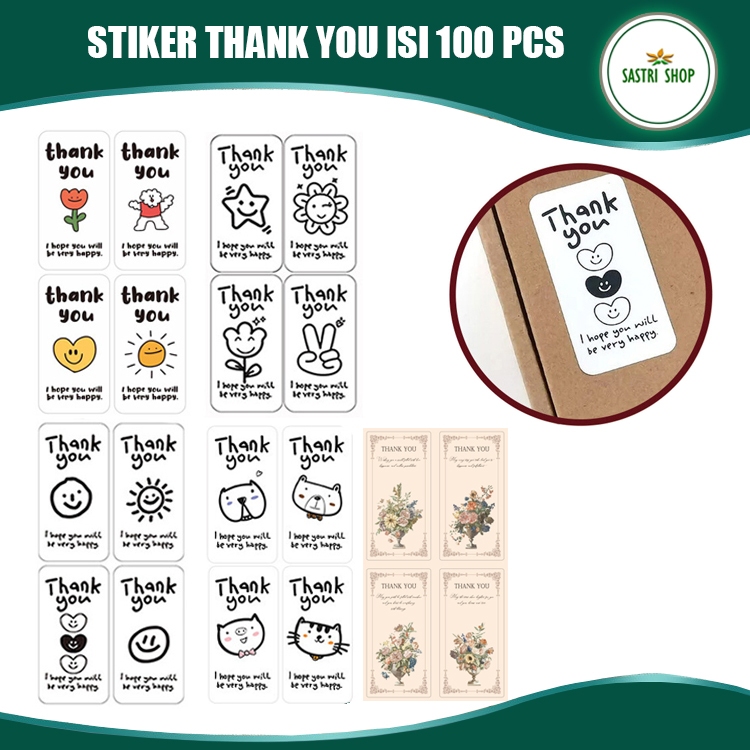 

Stiker Label Thank You Motif Kartun Isi 100 pcs Stiker Label Murah!