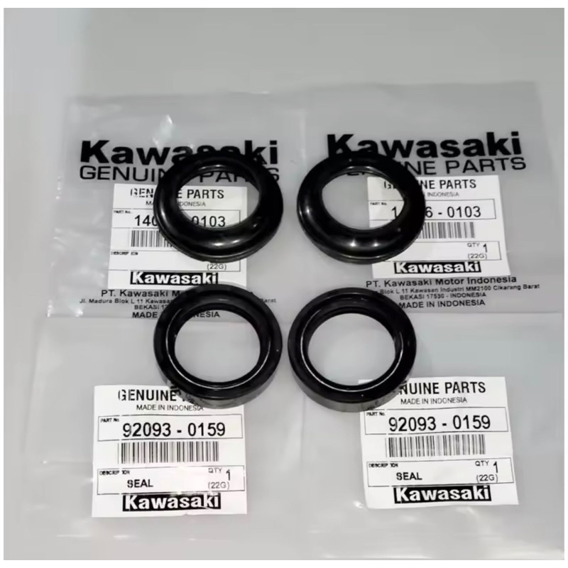SIL SEAL SHOCK SHOCBREKER DEPAN TUTUP ABU SET KLX DTRACKER KLX BF USD SET 4 PCS KAWASAKI