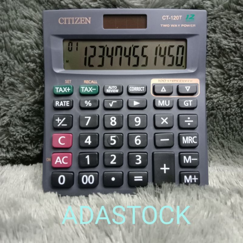 

kalkulator citizen ukuran sedang warna hitam citizen ct-120T 12digit/calculator kasir check&correct ukuran sedang cirizen ct-120T warna hitam