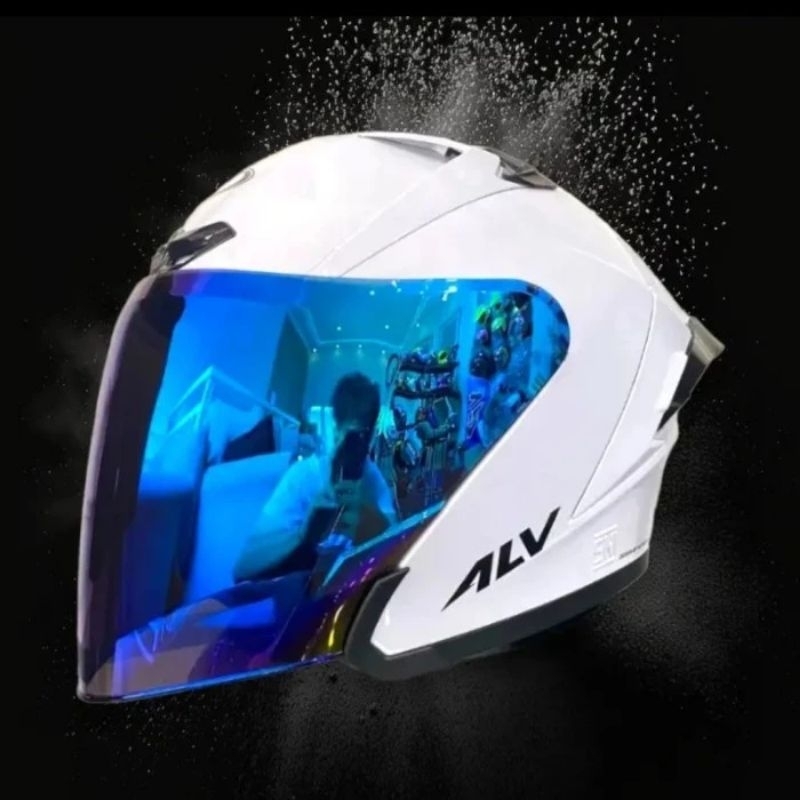 GRATIS SPOILER HELM ALV ULTRON SOLID SNI VISOR REVO BLUE