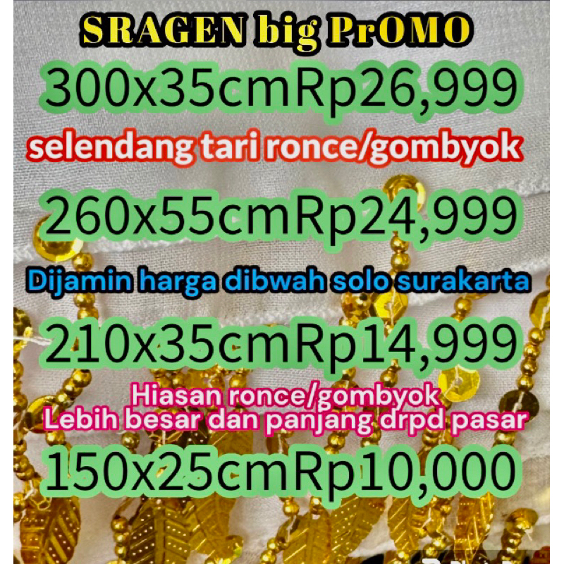selendang tari ronce dewasa dan anak sampur tari ronce selendang ronce