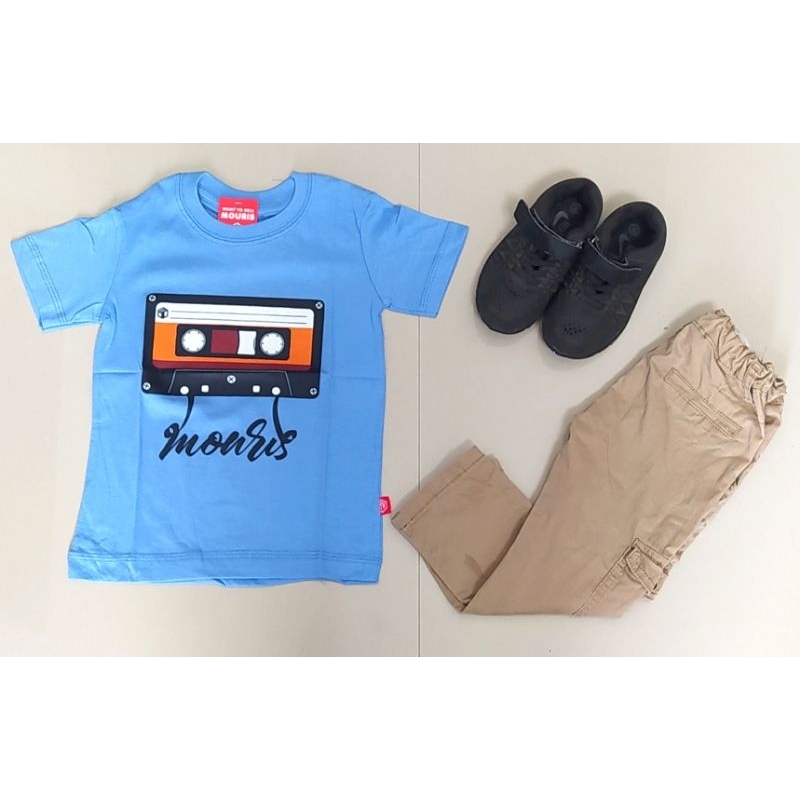 KAOS ANAK PREMIUM MOURIS WARNA BIRU LANGIT