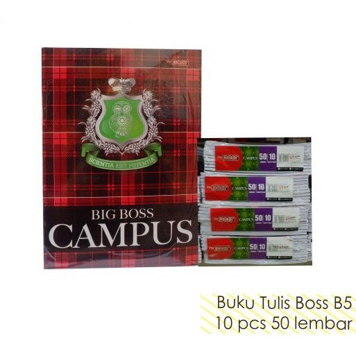 

BUKU BOXY BIG BOSS CAMPUS 50 LEMBAR HALAMAN ( 1 PACK ISI 10 BUKU )