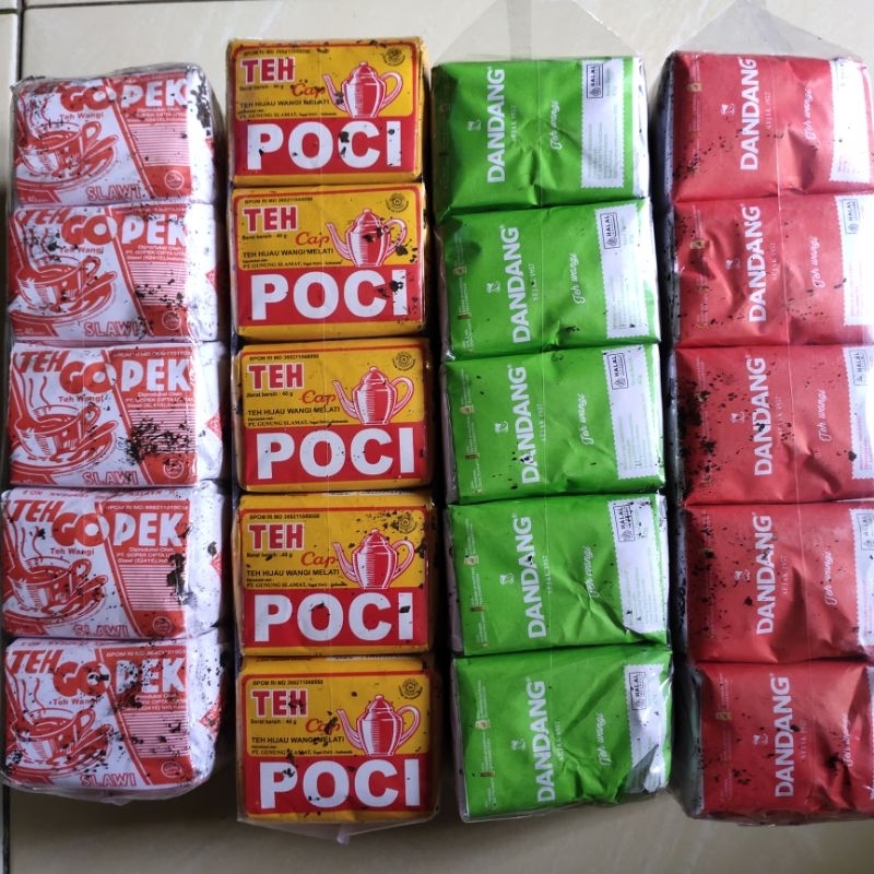 

Teh Murah/Dandang Merah/Dandang Hijau/Gopek Merah/Poci Superior Kuning(Per 4 Pax)Per pak isi 10bks