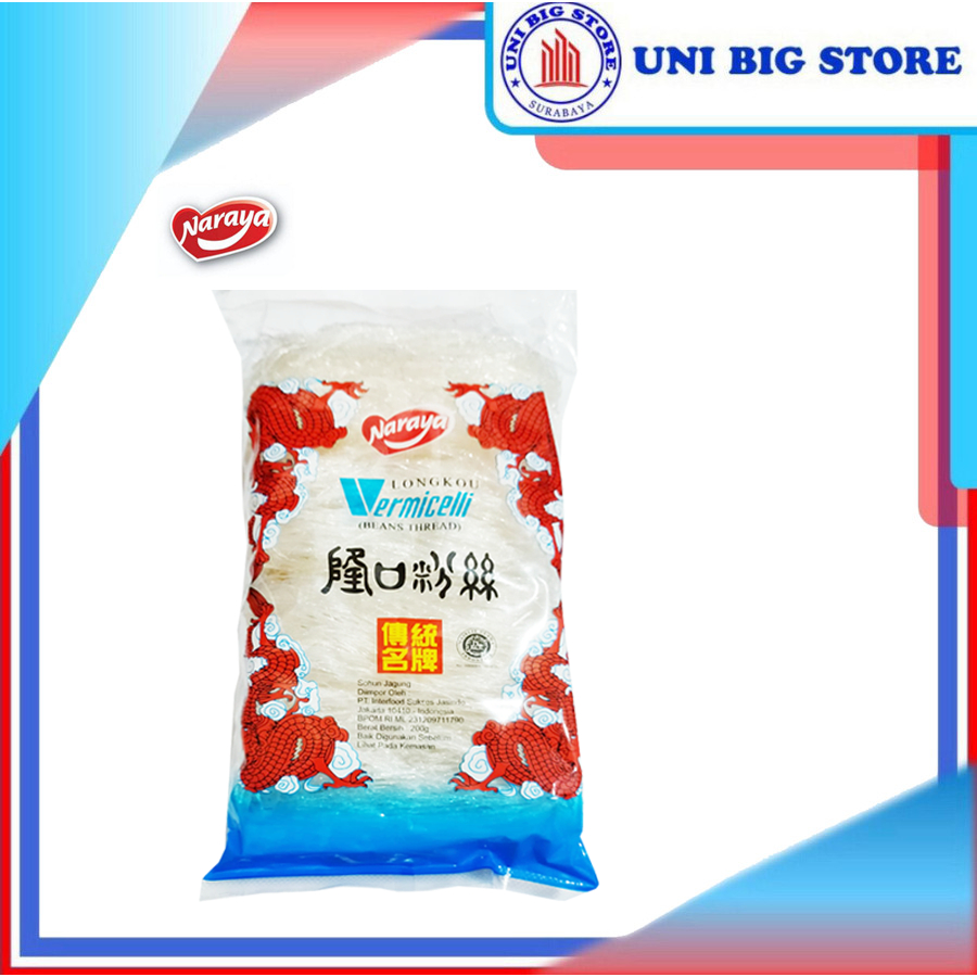 

Naraya Vermicelli Soun 200 gr Long Kow Suun Sohun Jagung Longkou