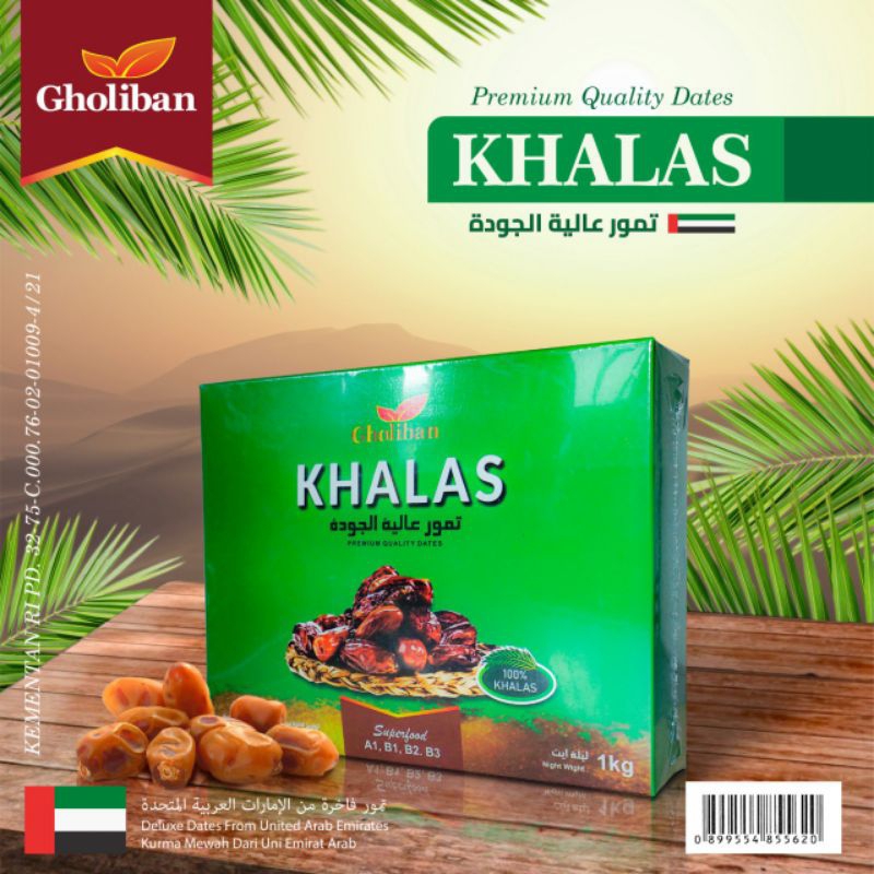 

Kurma Khalas Gholiban 1 Kg Premium Quality Dates