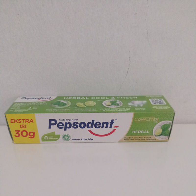 Pepsodent herbal 120 gram + 30 gram / pepsodent herbal cool dan fresh 150 gram / 190 gram
