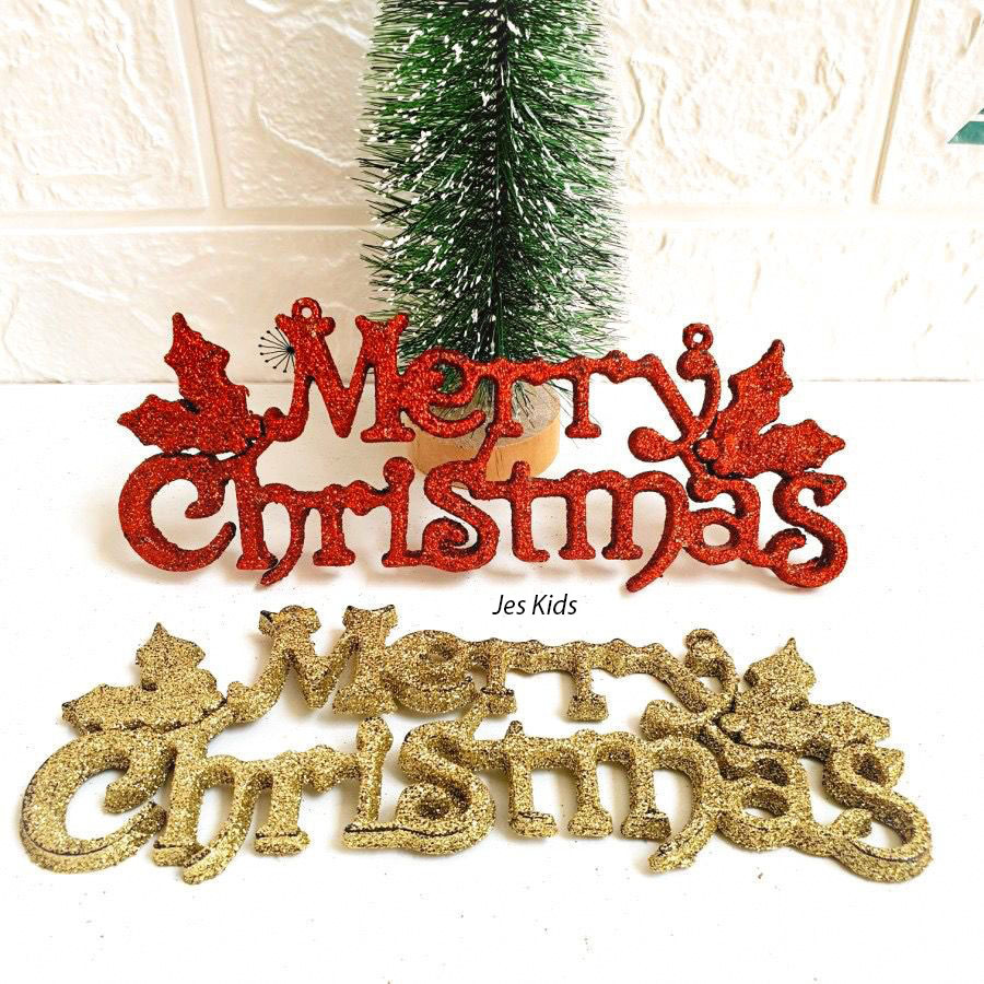 Hiasan natal / gantungan natal / gantungan Tulisan natal merry christmas / gantungan hiasan pohon na