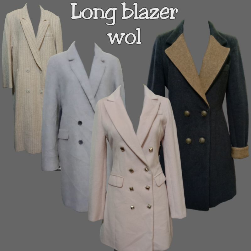 coat wol - Long blazer wol