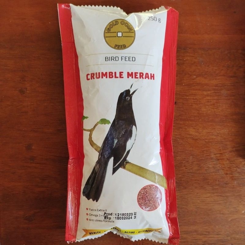 GOLD COIN CRUMBLE MERAH-pakan burung