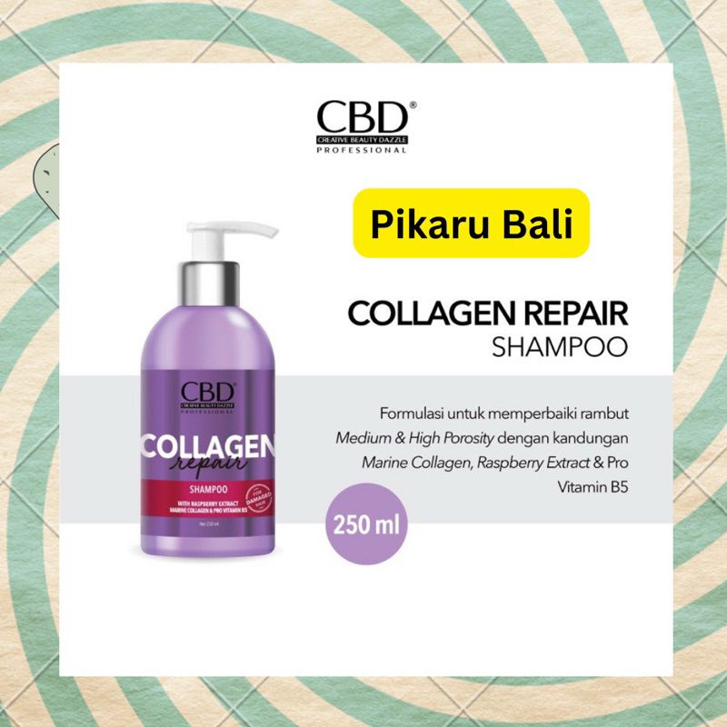 CBD Collagen Repair Hair Shampoo 250 ml perawatan rambut rusak