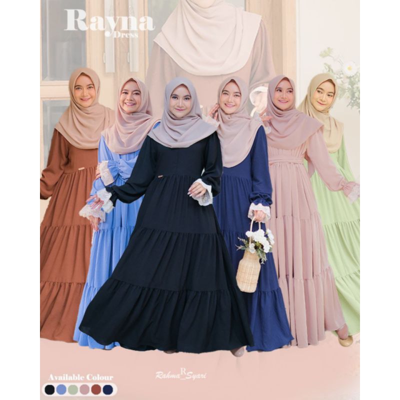 Rayna Dress by @Rahma_syari READY STOK ( free hijab segi empat/ phasmina)