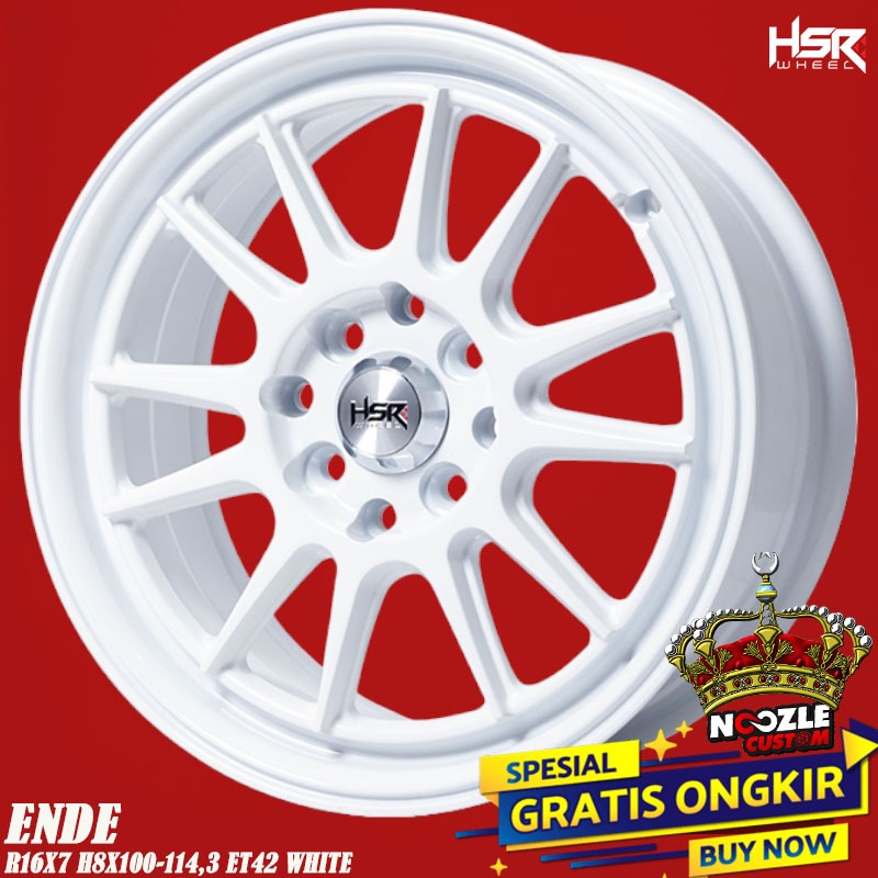 Velg Mobil Putih R16 Lubang 4 Pelek HSR Terbaru Ring 16 Avanza Jazz