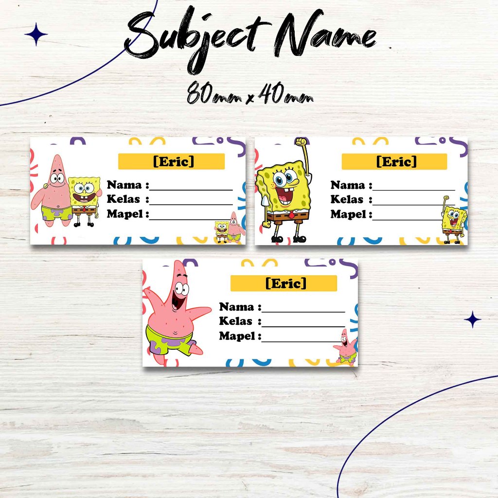 

STIKER NAMA BUKU PELAJARAN BISA CUSTOM NAMA ANAK (ISI 35 PCS) TANPA PREORDER