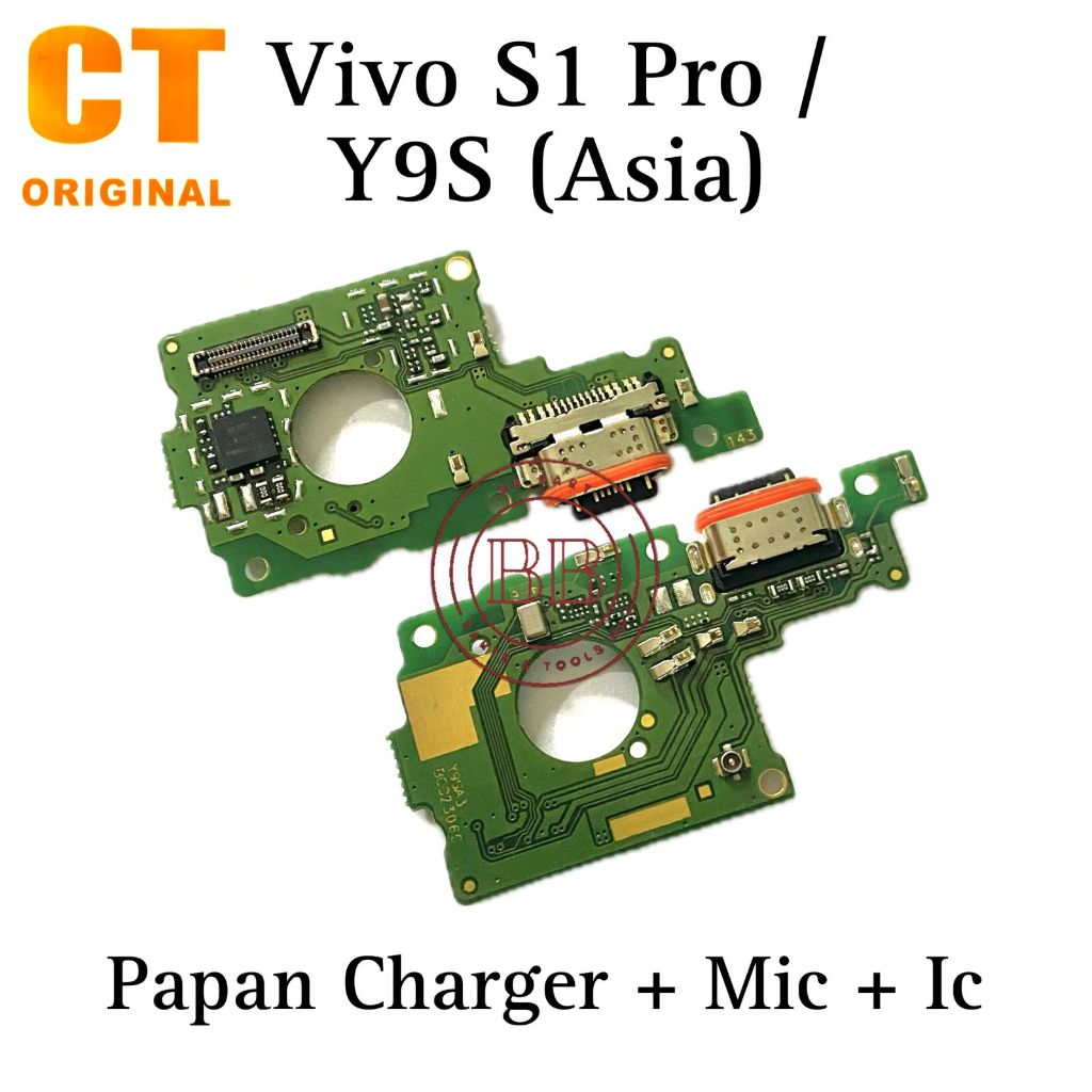 Papan PCB Konektor Charger + MIC Vivo S1 Pro / Y9S Asia / 1920 / V1945A / V1945T - Flexible Flexibel