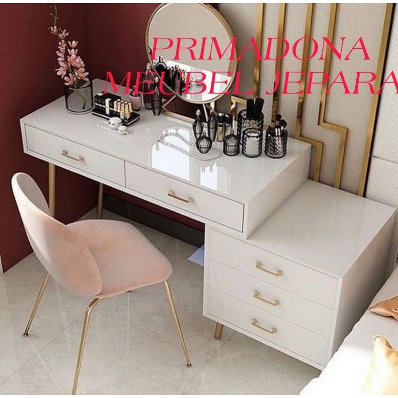 meja rias minimalis hpl glossy