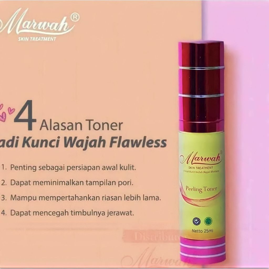 Peeling toner marwah skincare eksfloliasi wajah menangkat sel kulit mati penyebab kusam whitening