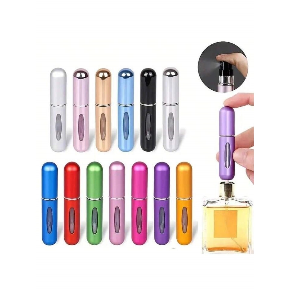 RGAKSESORIS BOTOL PARFUM MINI Travel 5ml Atomizer Bottle Spray Isi Ulang Kapsul Lipstik Semprot Refill