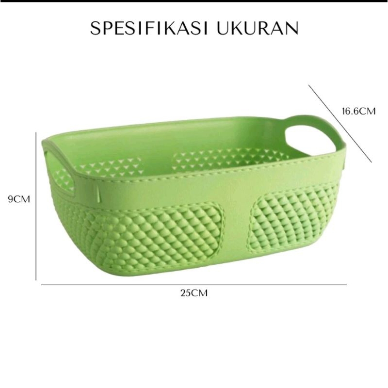 KERANJANG MODEL ANYAM PLASTIK WADAH BOTOL KOSMETIK SERBAGUNA