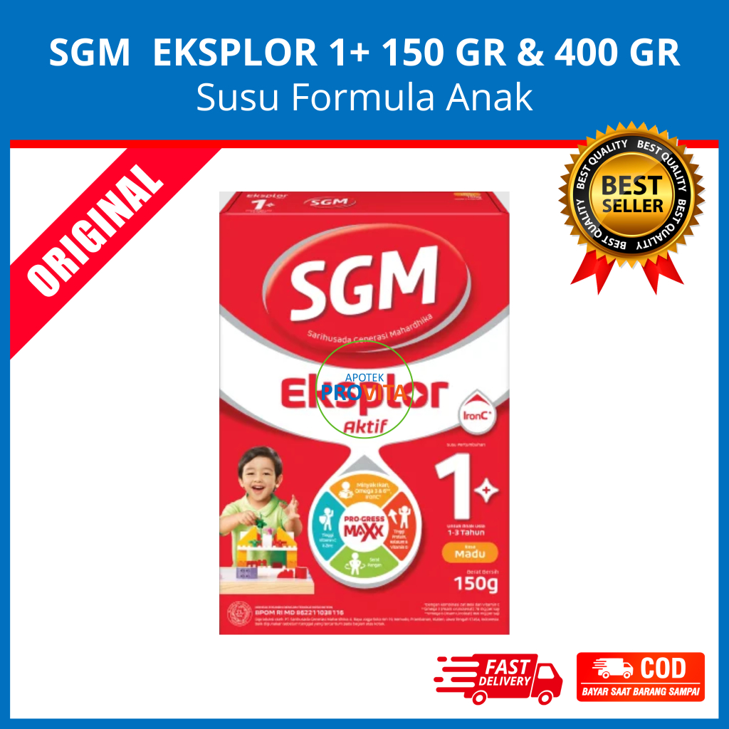 

SGM EKSPLOR 1+ RASA MADU 150 GR & 400 GR - Susu Sgm Formula