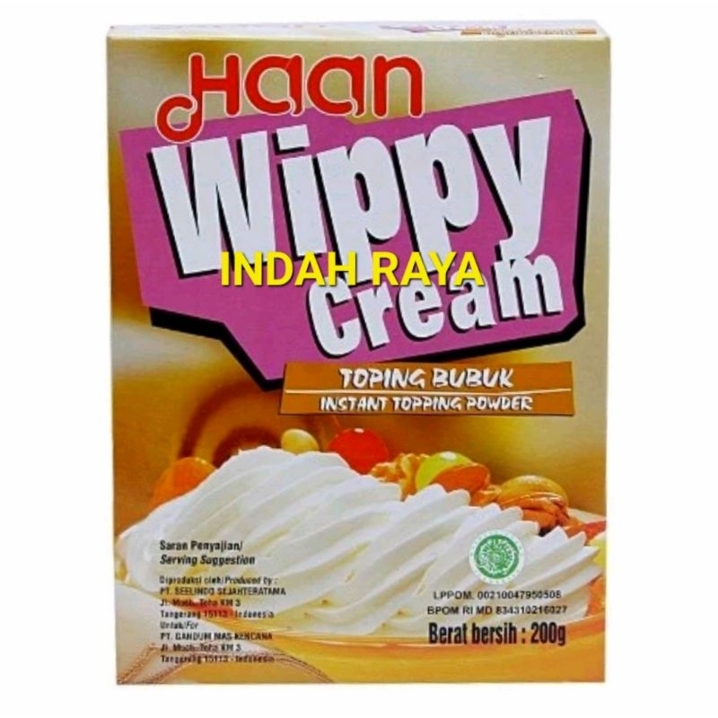 

HAAN WIPPY CREAM TOPPING BUBUK 200G per kotak