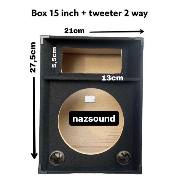 Box kotak speaker 15 inch + tweeter 2 way