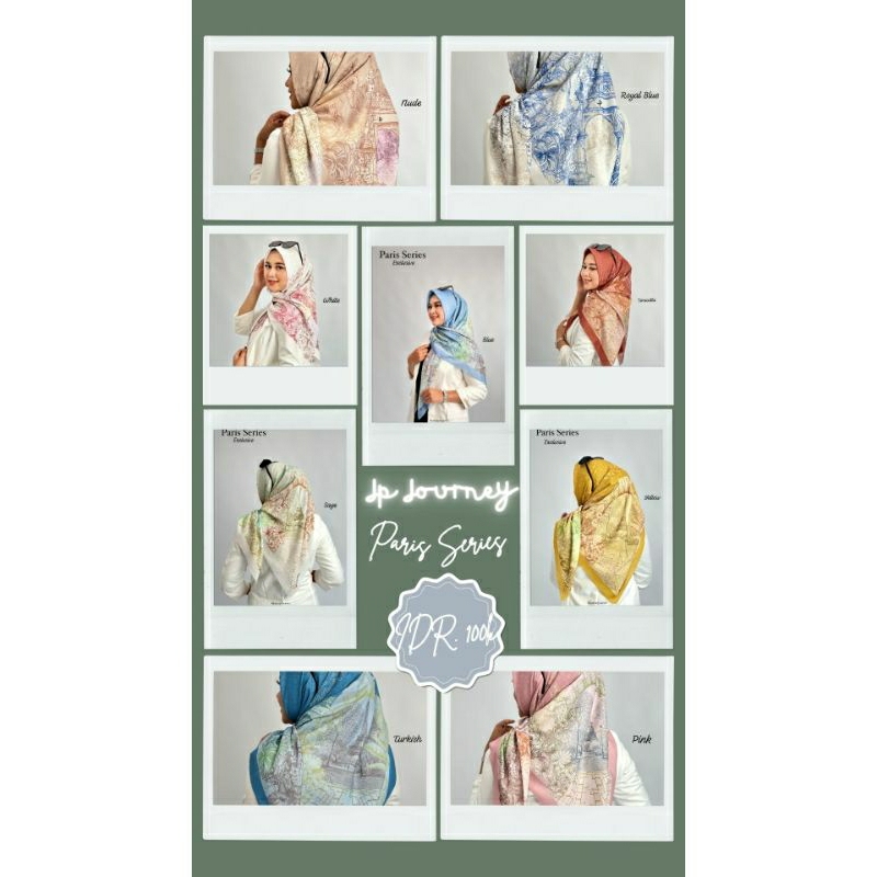 Hijab JP JOURNEY PARIS SERIES/hijabOri/MotifTerbaruJourney