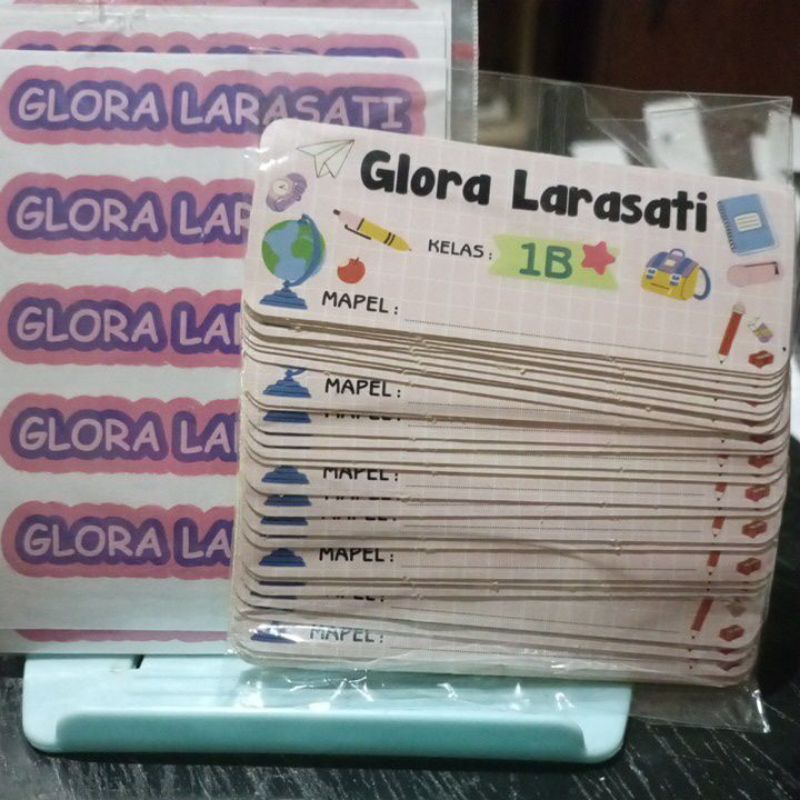 

Label nama & cutting sticker nama Glora Larasati