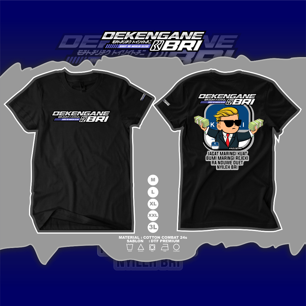 Kaos Dekengan BRI TL Kaos Pekerja Keras Kaos Pria Wanita ~ FREE STIKER