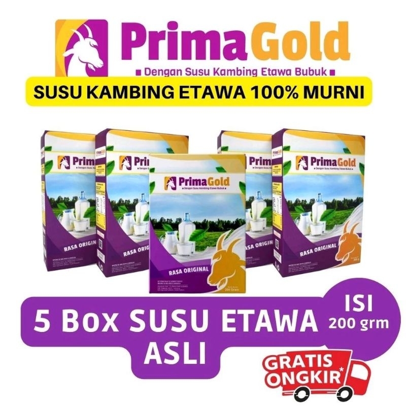 

5 Box Susu Kambing Prima Gold | Rajanya Susu Kambing Indonesia