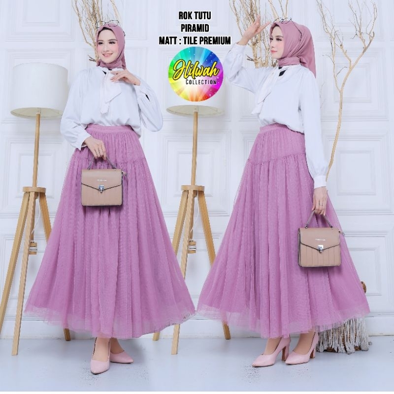 Rok tutu piramid tile 3lapis--Rok tutu tile premium--Rok tutu tile impor--rok tutu dewasa