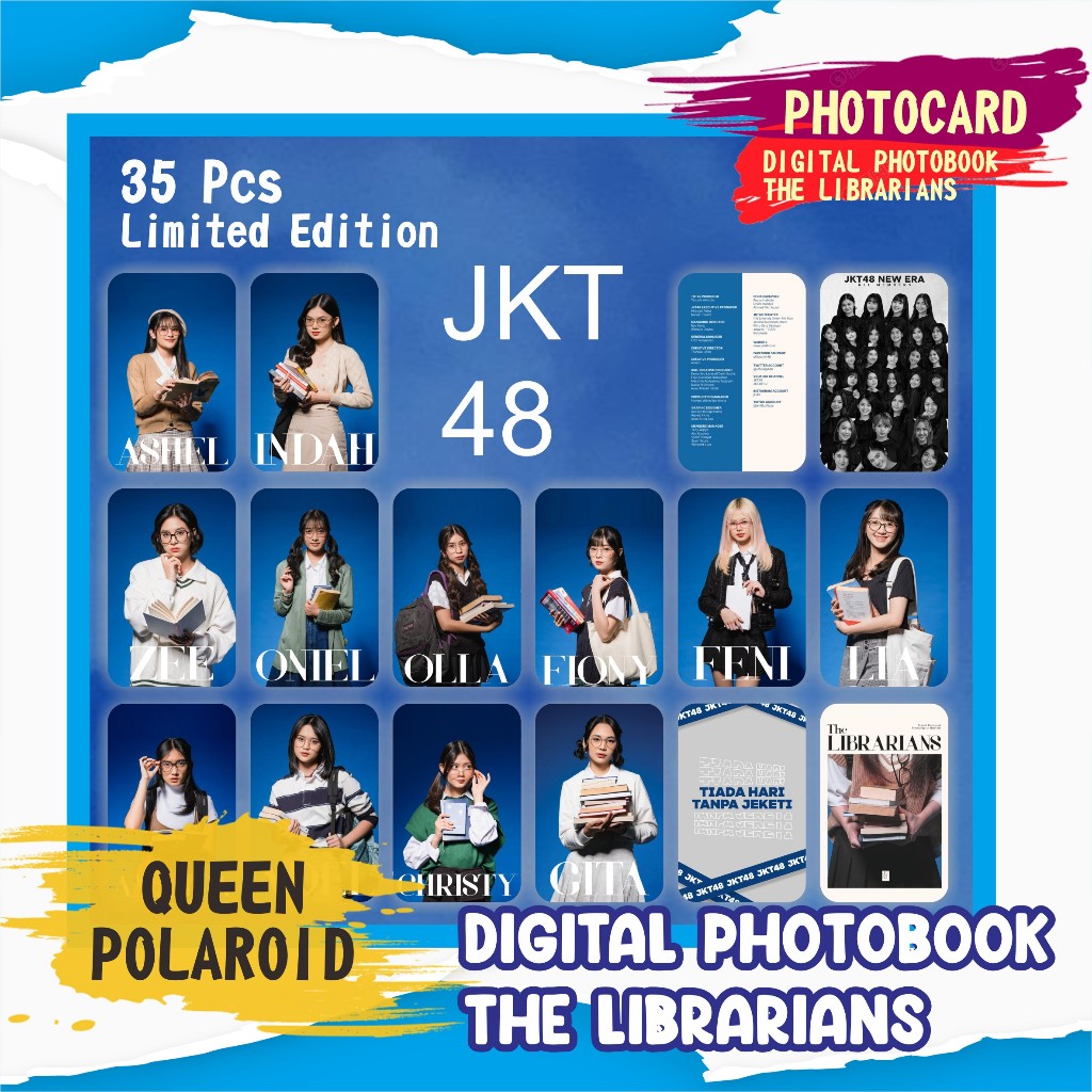 PHOTOCARD JKT48 digital photobook the librarians Unofficial/handmade 35Pcs Limited Edition | Murah -