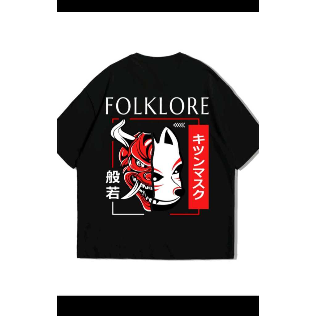 T-Shirt Hannya Kitsune Japan Streetwear /Kaos Jepang