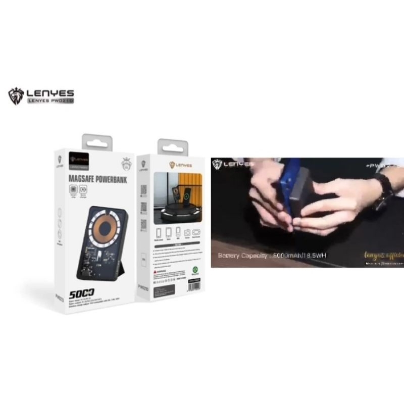 powerbank lenyes pw-012D 8000MAH magsafe powerbank