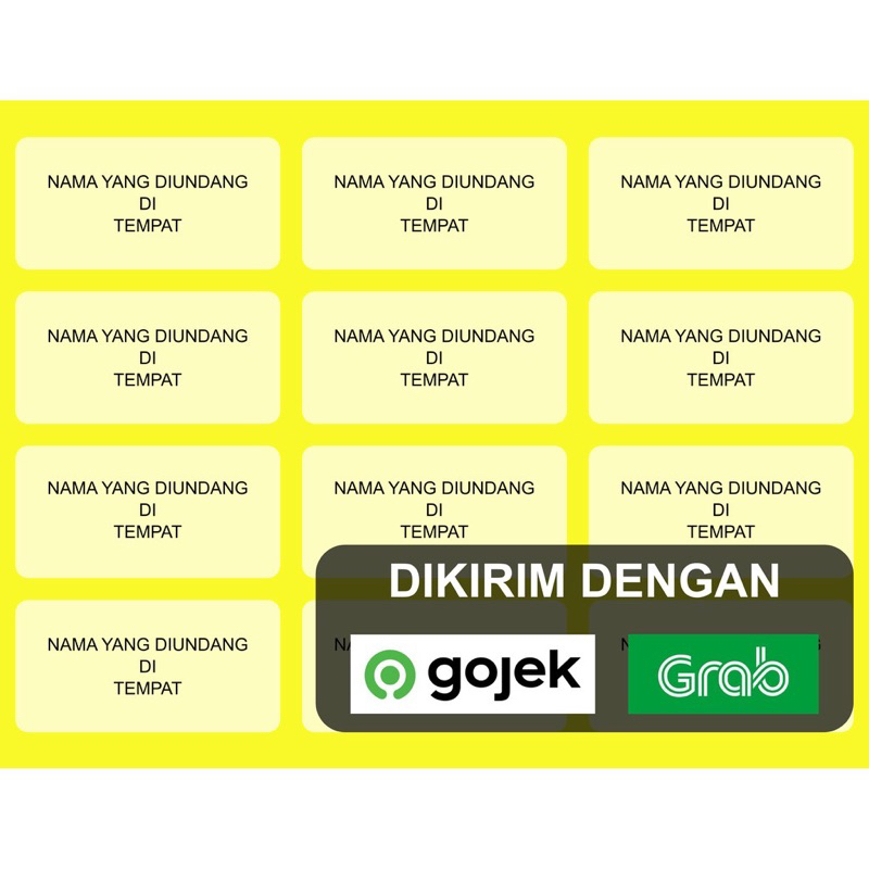 

Cetal Label Undangan Sticker Transparant no. 103 min Order 12 pcs