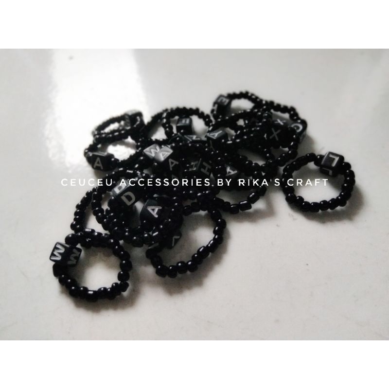 beads ring | cincin korea | cincin Mote | cincin huruf
