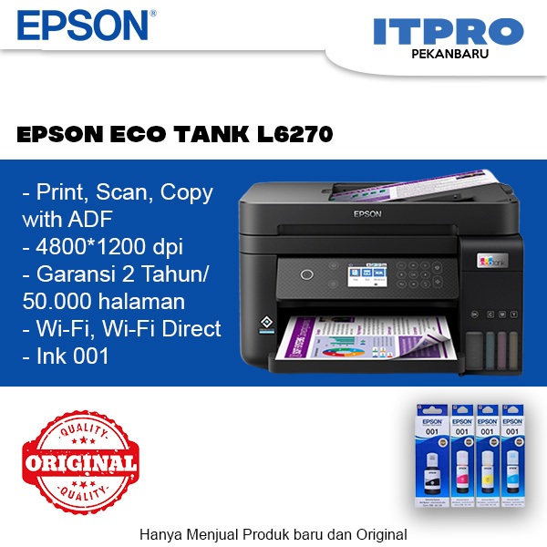 EPSON ECOTANK L6270 PRINTER MULTIFUNGSI F4 DUPLEX
