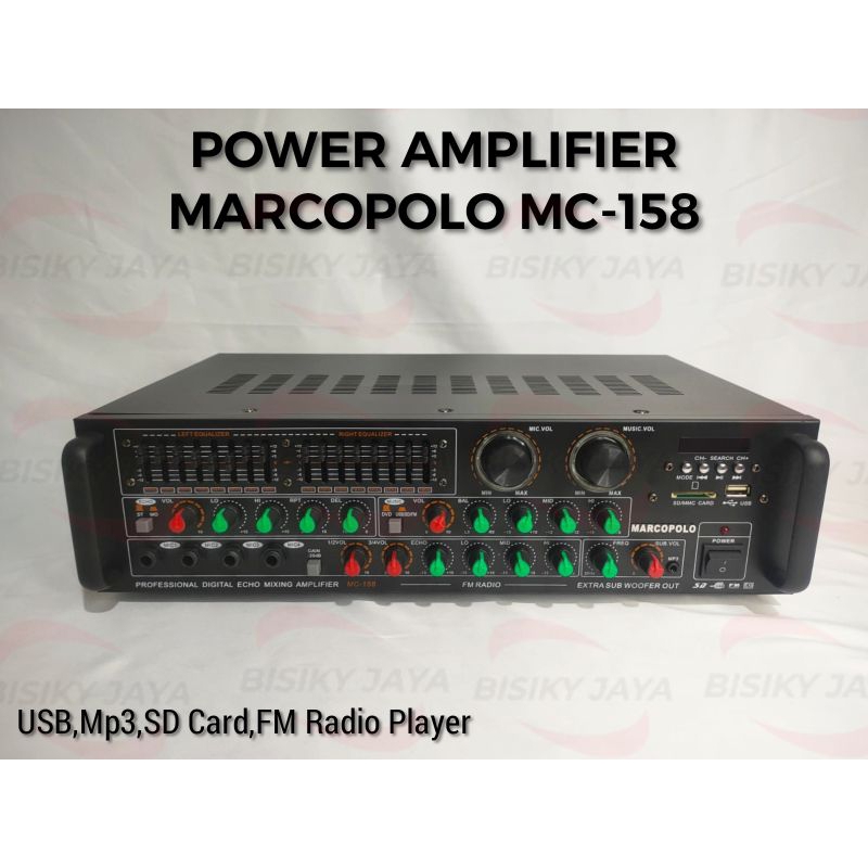 Amplifier Power Mixer 4 channel Marcopolo MC158 600 watt Original Amplifier Karaoke Marcopolo MC-158