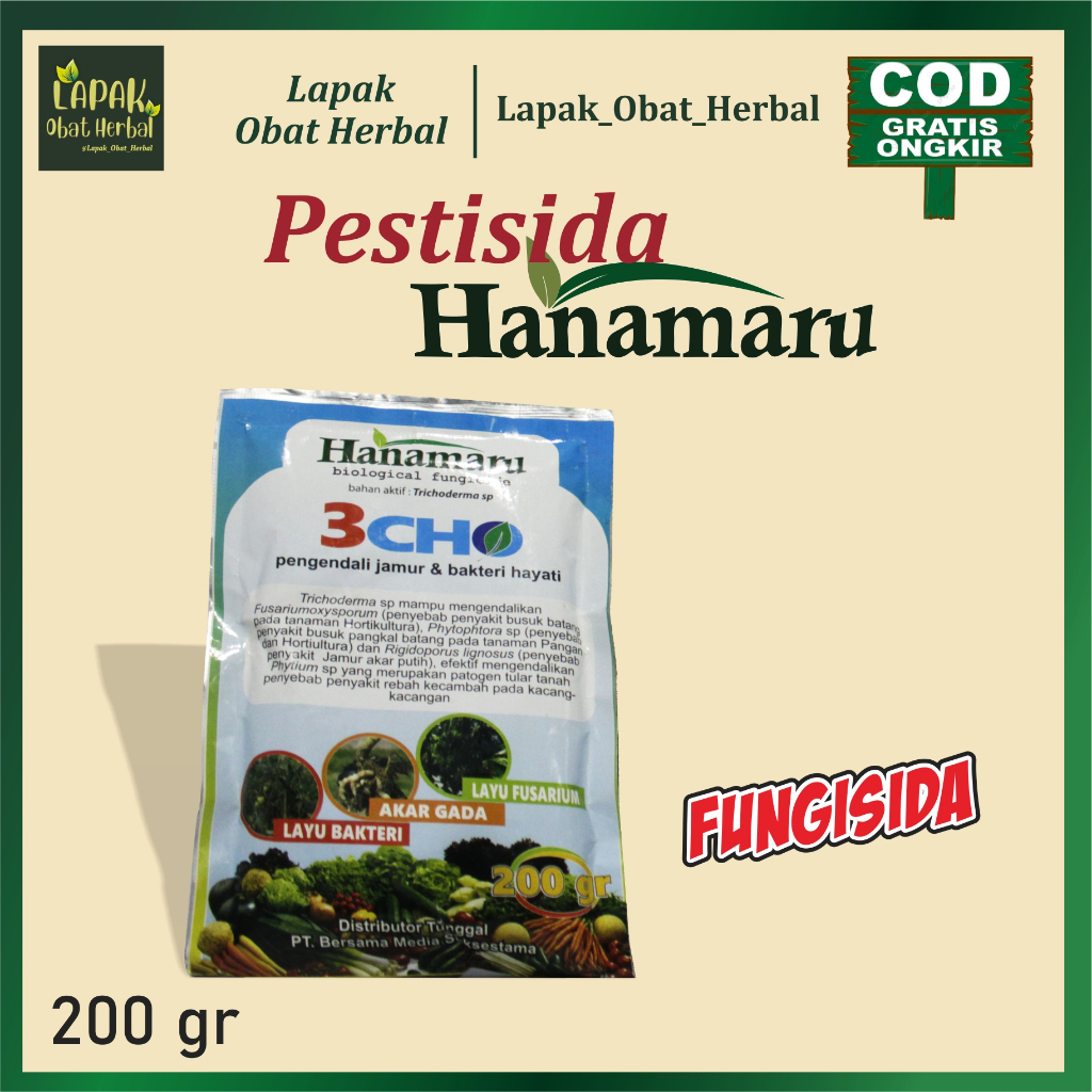 HANAMARU PESTISIDA - 3CHO - FUNGISIDA PENCEGAH BAKTERI TANAMAN