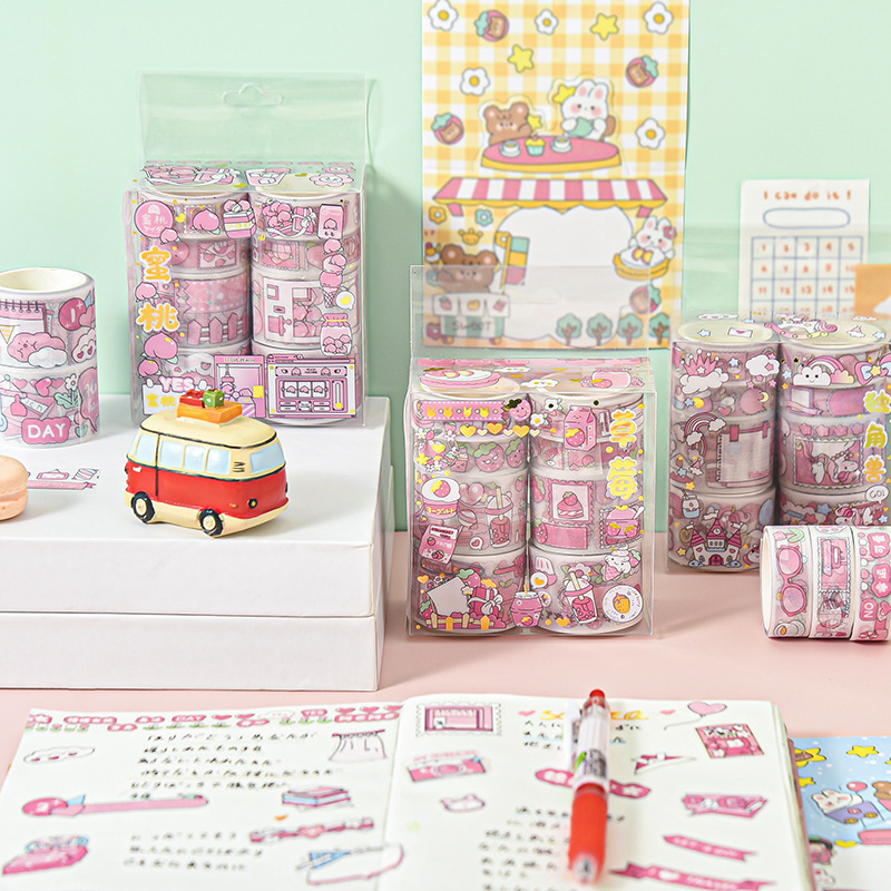 

Stiker Roll Box Motif Cute ( Isi 8 Pcs ) / Stiker Roll Box JOJO/ Stiker Box Isi 8