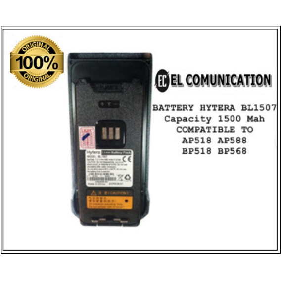 Batre Ht Hytera BL1507 Baterai HYT AP518 AP588 BP518 BP568 1500Mah Ori