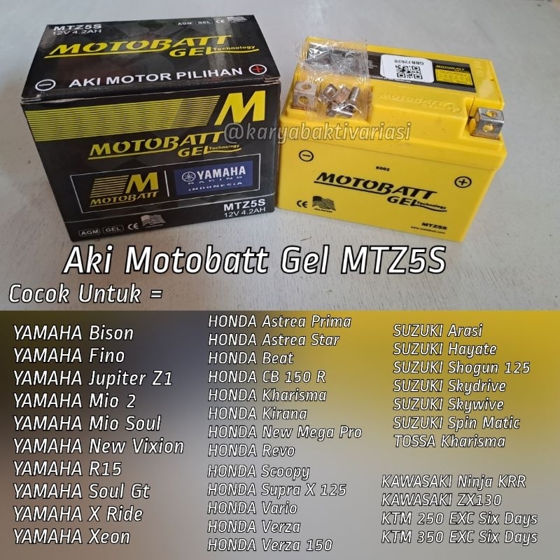 Aki Motobatt Gel MTZ5S