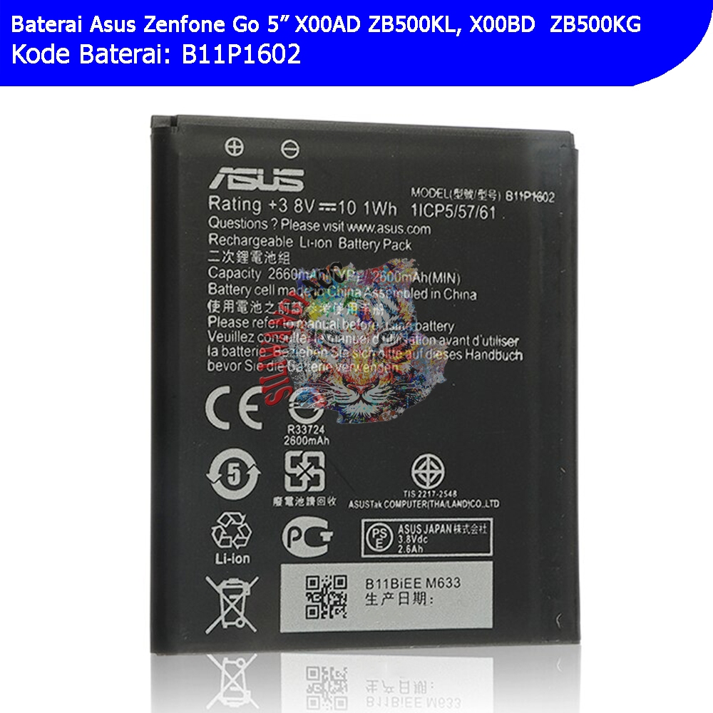 Baterai Asus Zenfone GO 5" LTE ZB500KL X00AD ZB500KG X00BD B11P1602 Original OEM