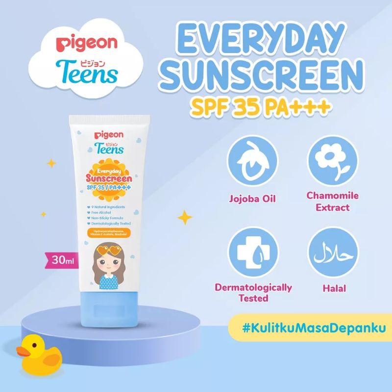Sunscreen. Sunscreen Wajah. Sunblock. Sunblock Wajah. Pigeon Teens Everyday Sunscreen