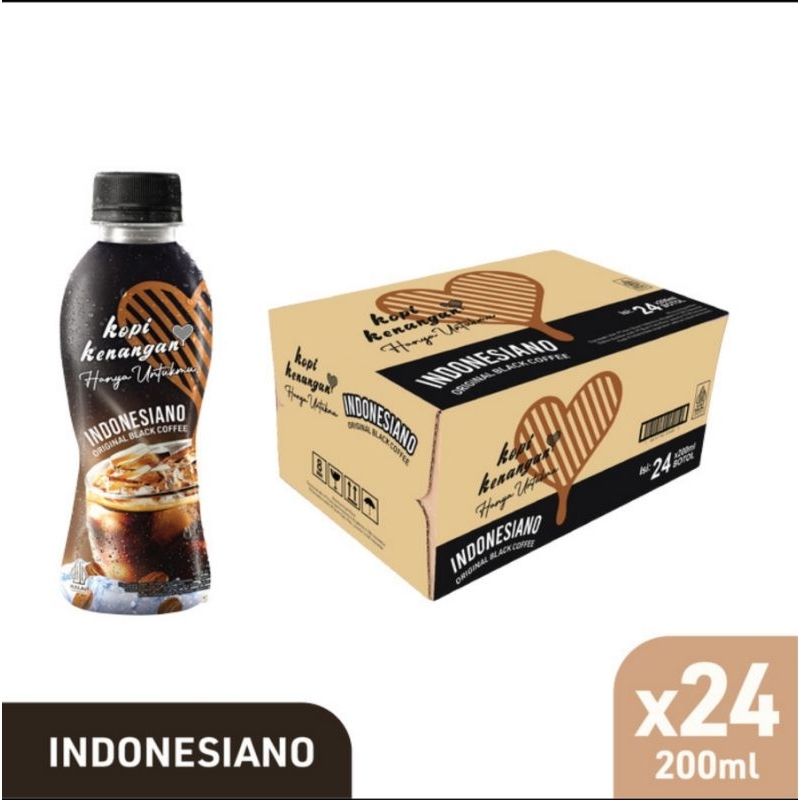 

Kopi Kenangan Indonesiano 200ml Original Black Botol 1 Dus isi 24