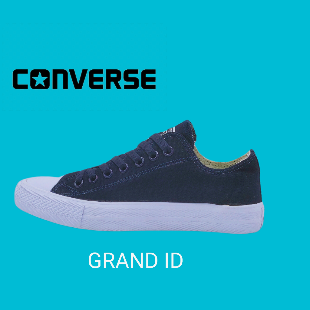 Sepatu Pria Wanita Converse All star Biru Putih Pendek