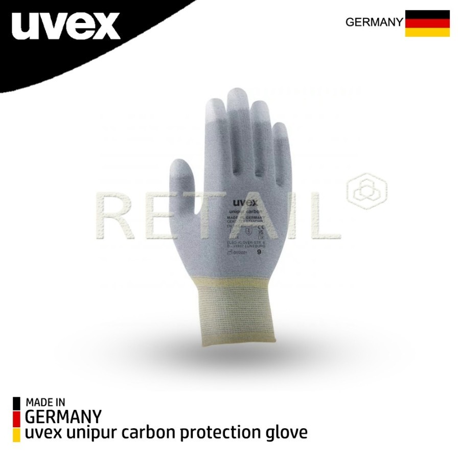 HAND PROTECTION ART 60556 UNIPUR CARBON SAFETY GLOVES (UVEX)
